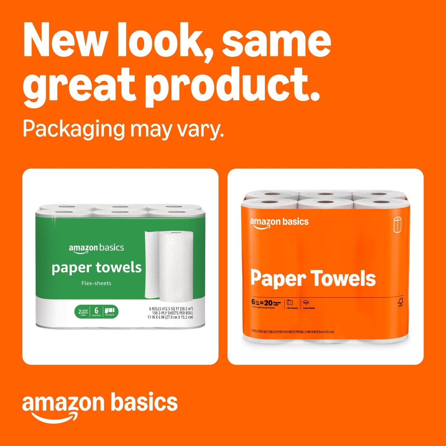 2 Ply Flex Sheets Paper Towels, 12 Rolls = 40 Regular Rolls, 150 Sheets/Roll, Ev1