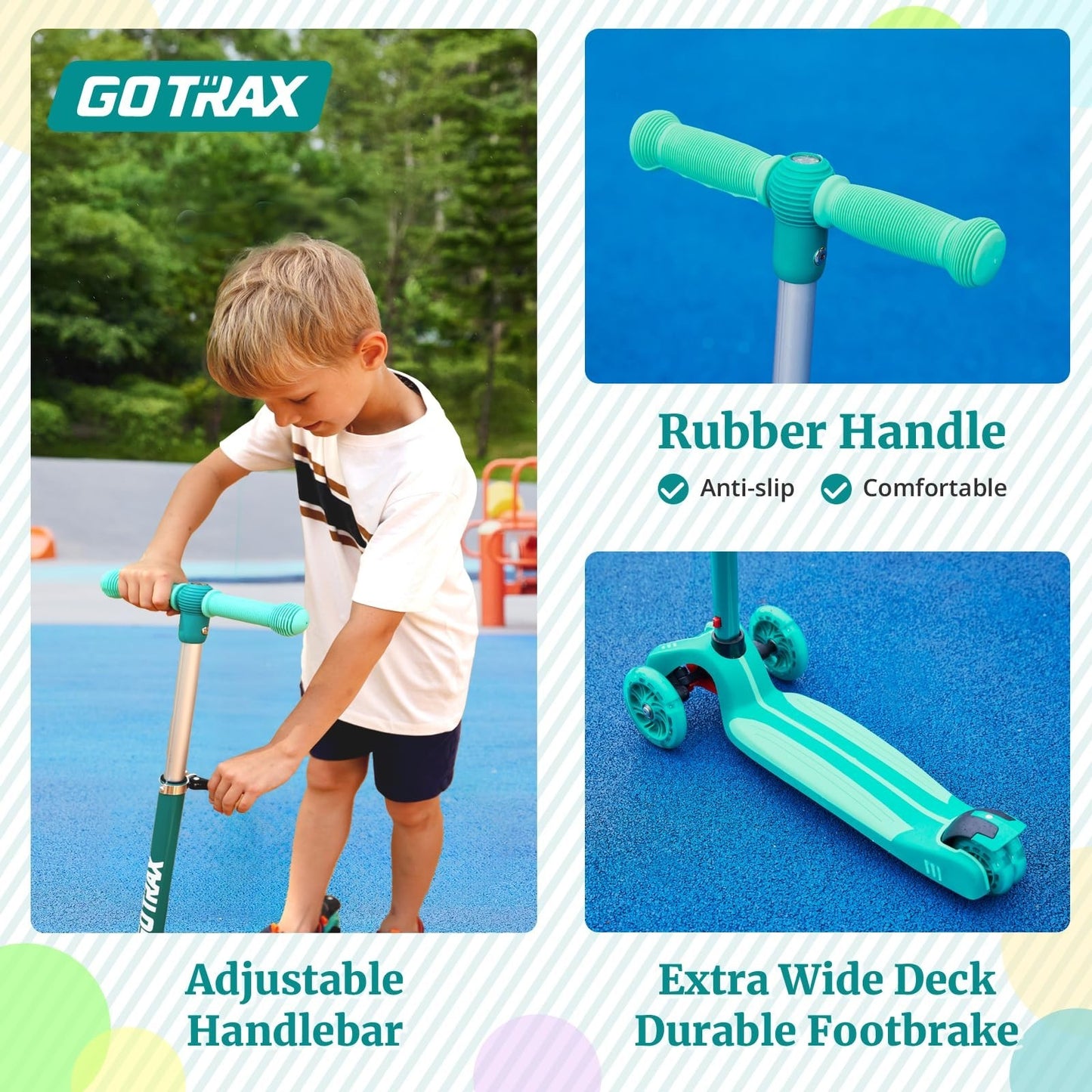 Kids Kick Scooter 3 Wheels for Boys & Girls 2-8, Fun Outdoor Gift for Children4