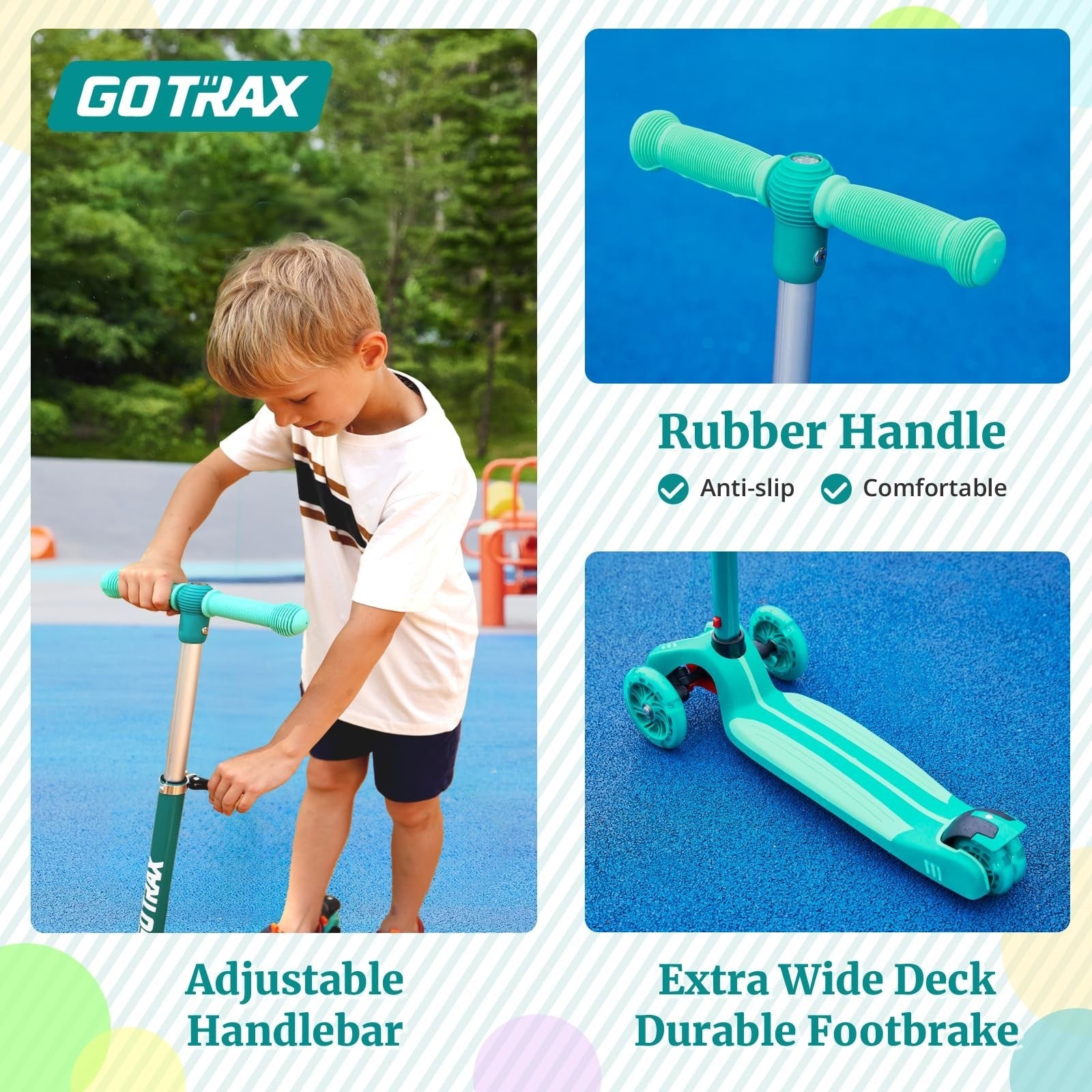 Kids Kick Scooter 3 Wheels for Boys & Girls 2-8, Fun Outdoor Gift for Children4