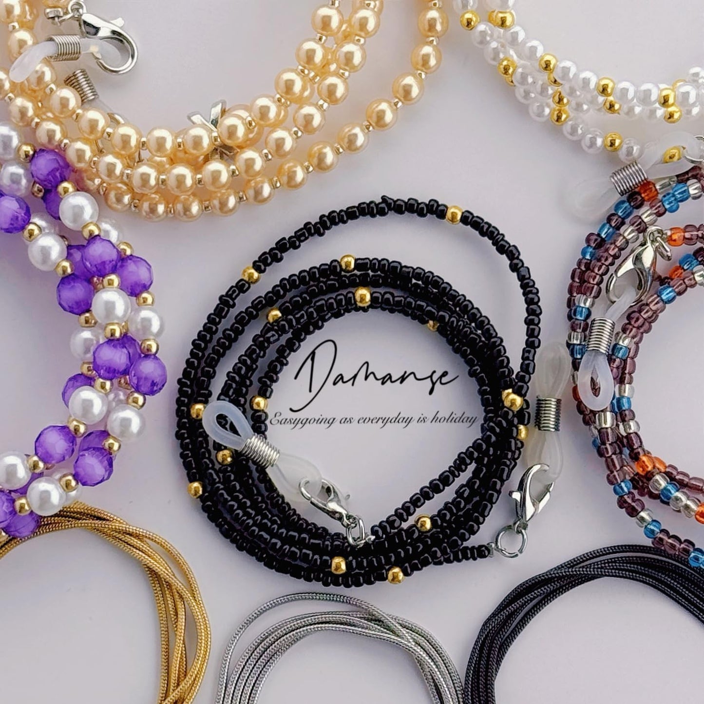 Beaded Eyeglass Chain Strap Holders - 8 Pcs Neck Accessories for Women3
