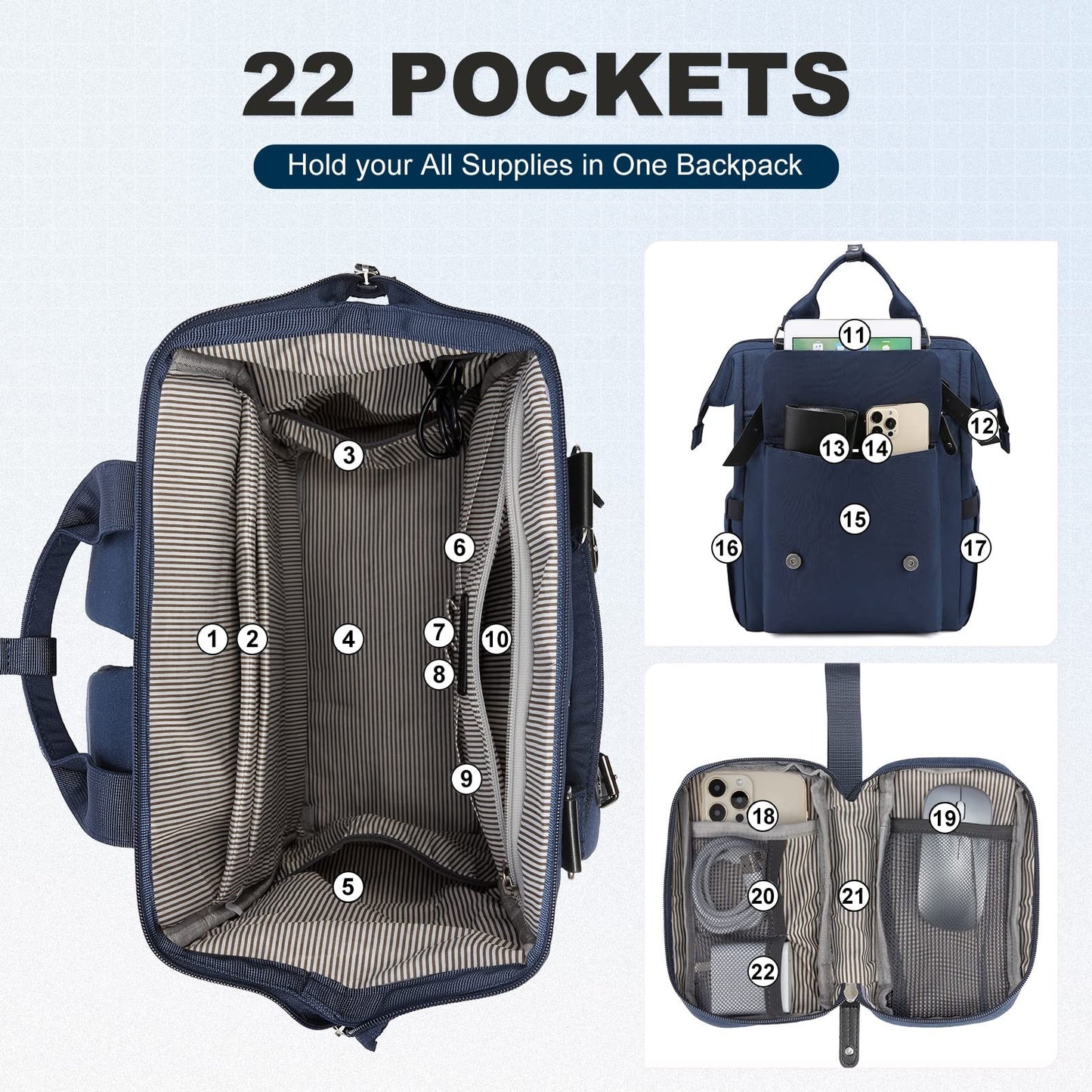 Stylish 15.6" Laptop Backpack for Women   Work, Travel, College, Commuter Bag, B2
