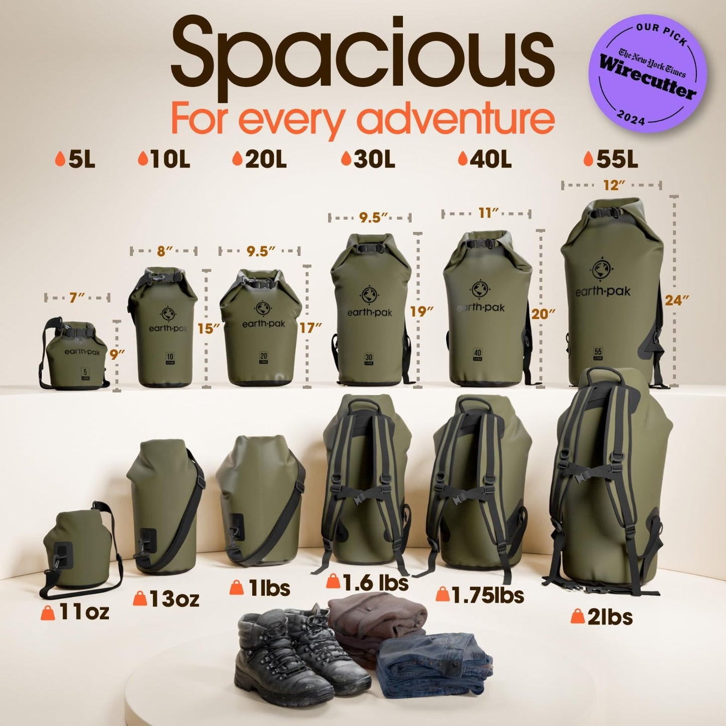 Waterproof Dry Bag Backpack   Roll Top Sack for Kayaking & Gear Protection, Phon2