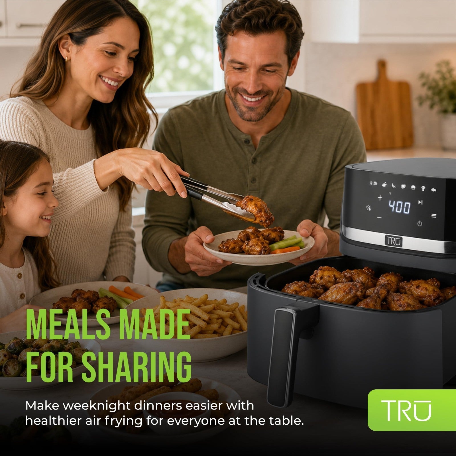 6 Quart Digital Air Fryer   Family Size, One Touch Control, 8 Presets, Nonstick5