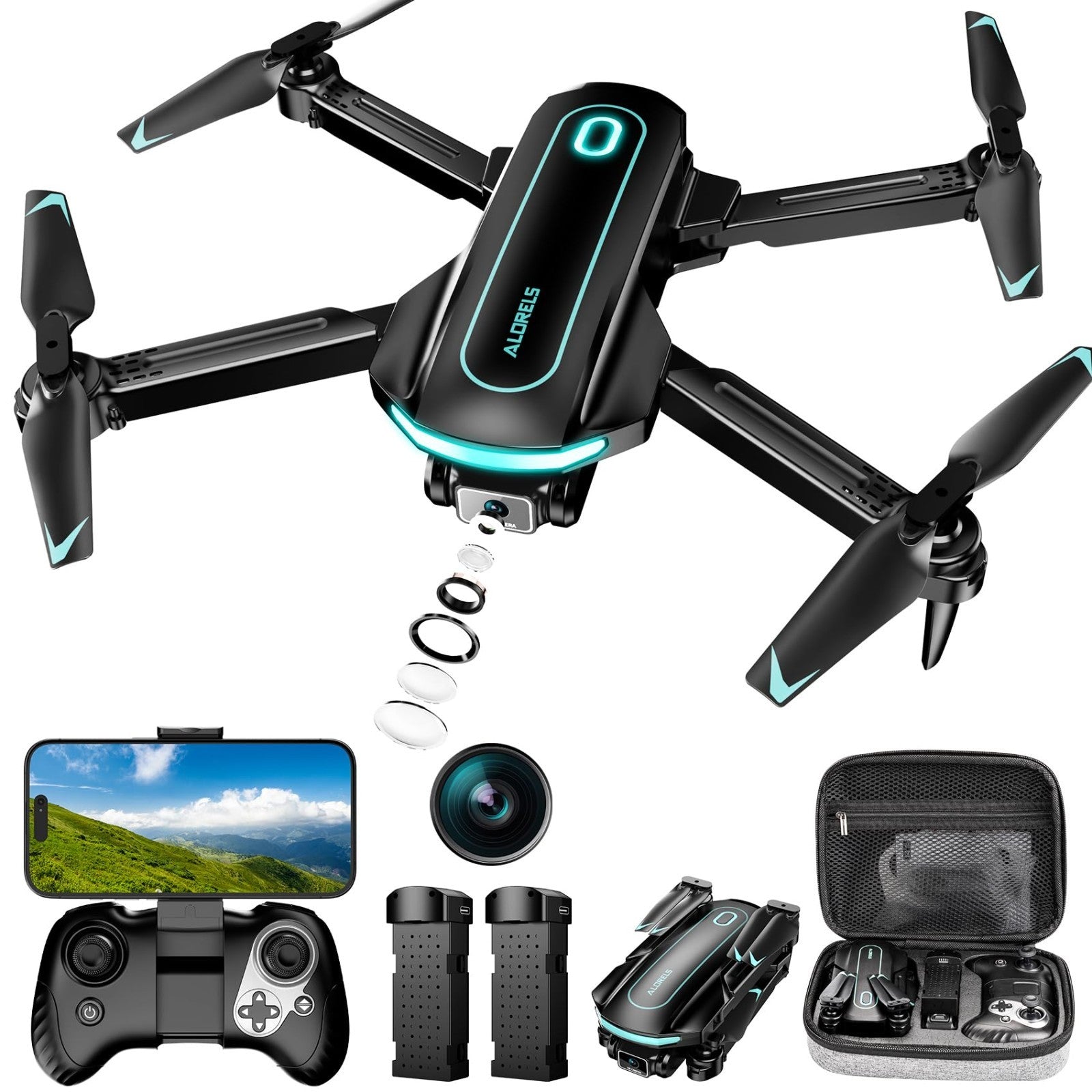 **Optimized eBay Title:**  Foldable Mini Drone with 1080P HD Camera, 2 Batterie1
