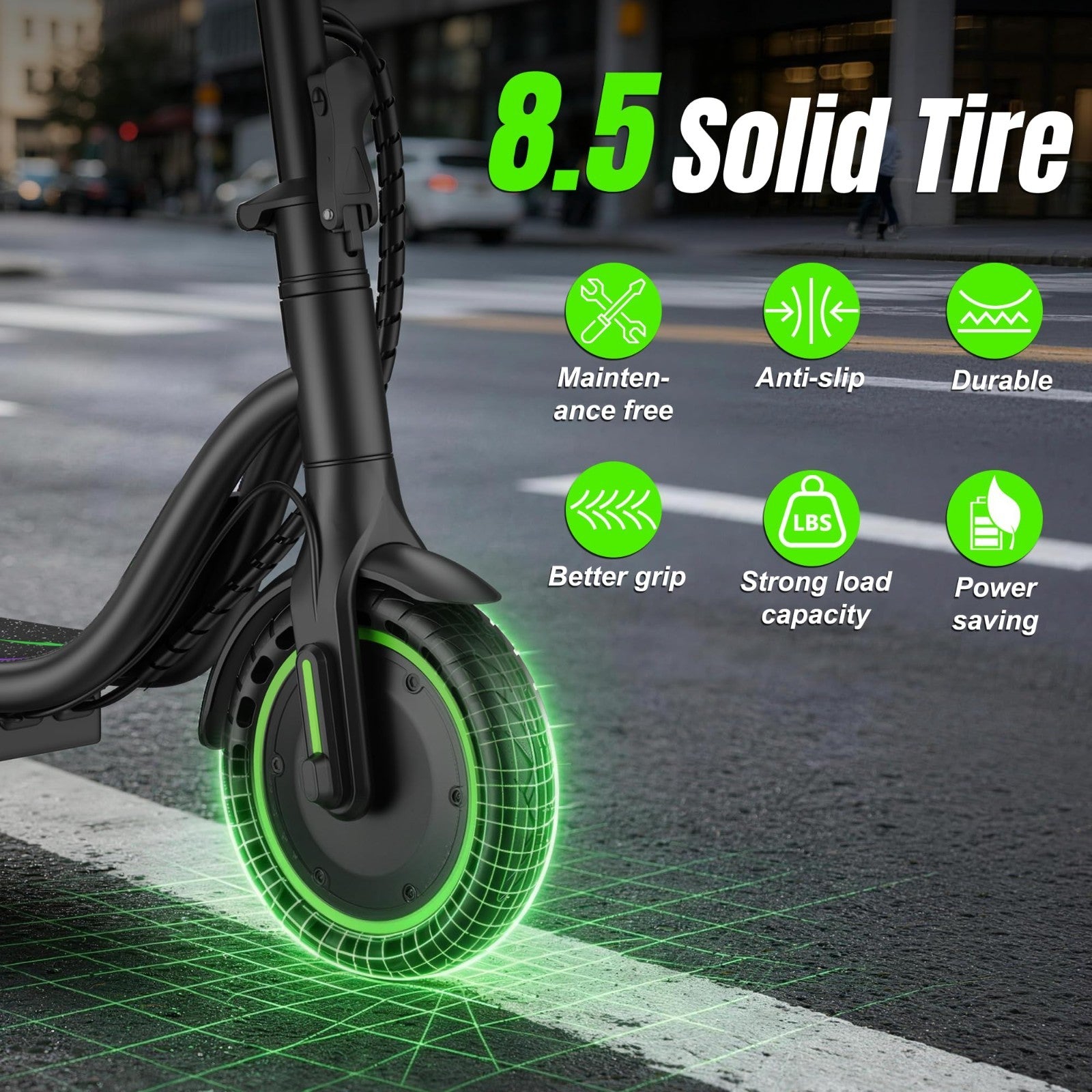 Electric Scooter for Adults, 350W/500W Motor, Long Range 5-28 Miles, 19 MPH Spee3