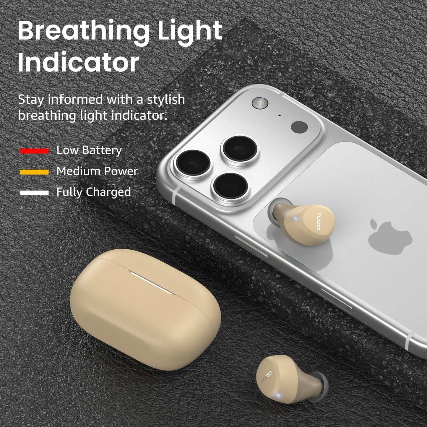 Wireless Earbuds Bluetooth 5.3   Lightweight, IPX5 Waterproof, AI Call Mics, Pre6
