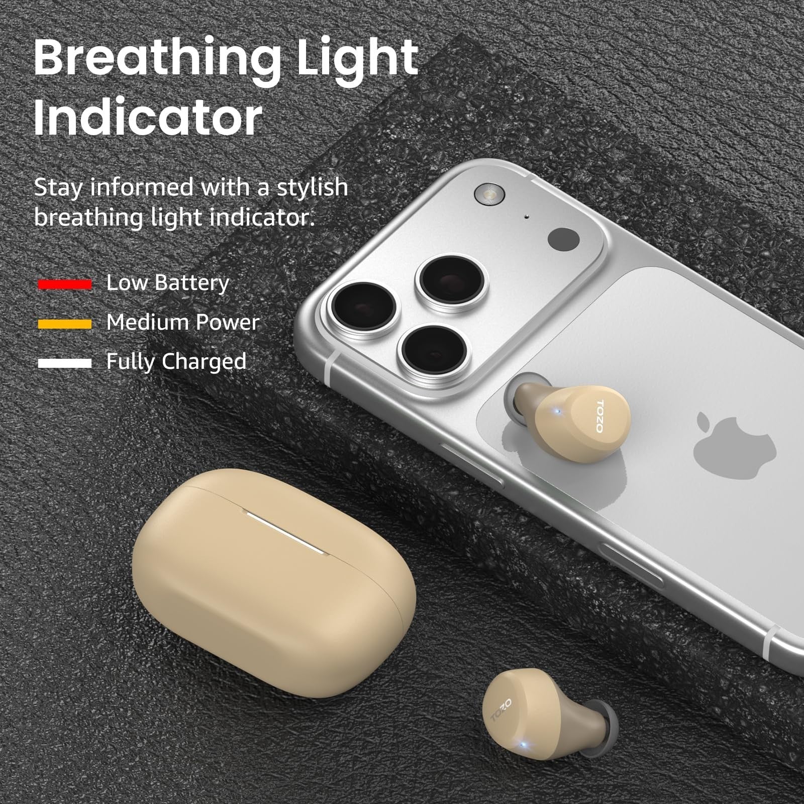 Wireless Earbuds Bluetooth 5.3   Lightweight, IPX5 Waterproof, AI Call Mics, Pre6