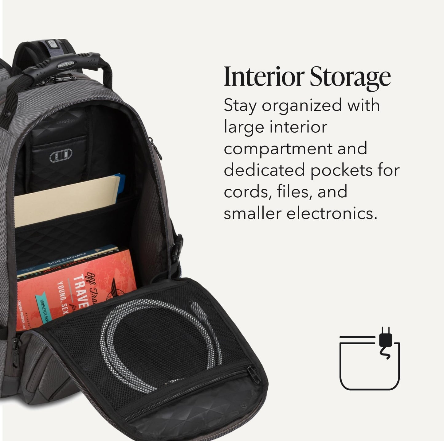 17 Inch Laptop Backpack, TSA Friendly Lay Flat Design, RFID Protection, Tablet P5