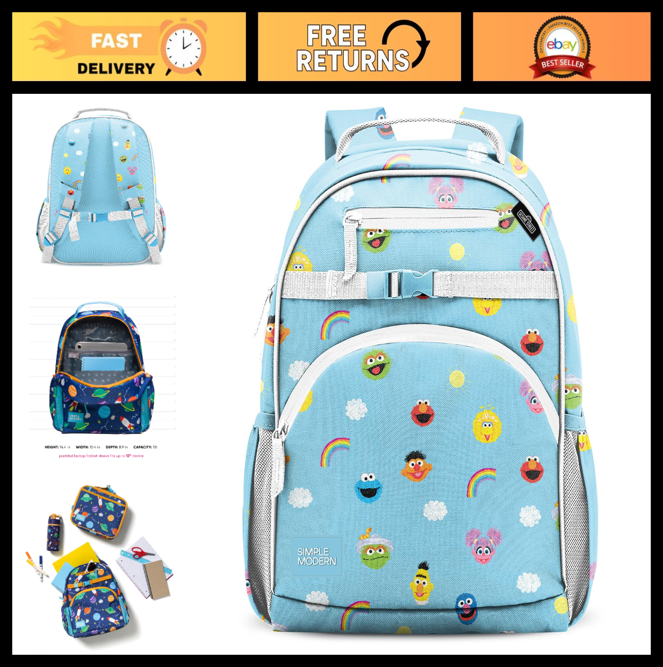Cute Kids Backpack for School, 12L Bookbag for Toddler & Preschool | Fits Lunch0