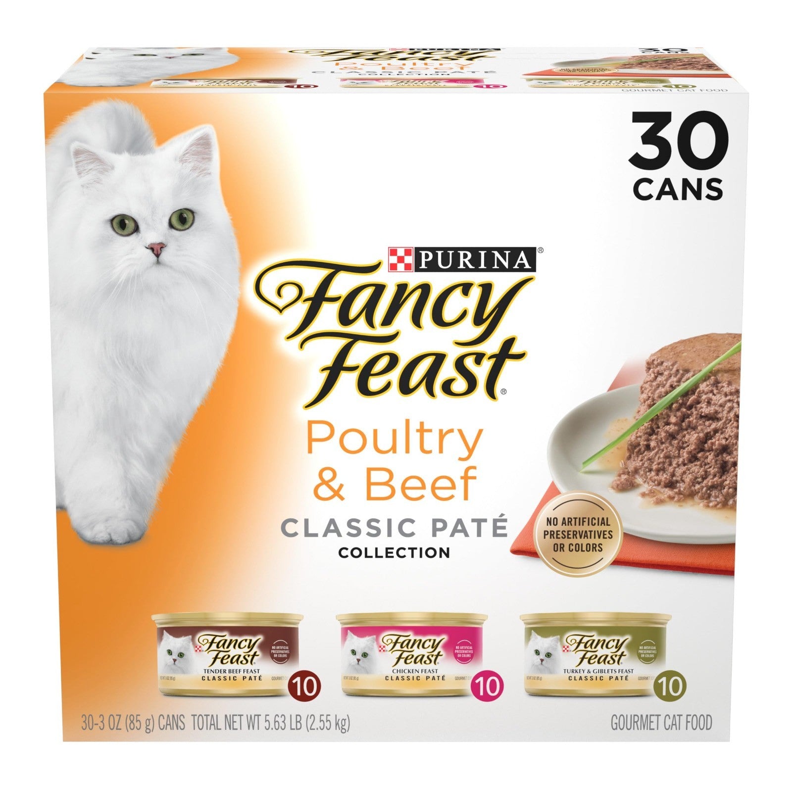 Gourmet Wet Cat Food Pate, 3 oz Cans, 30 Pack   Grain Free, High Protein, Savory1