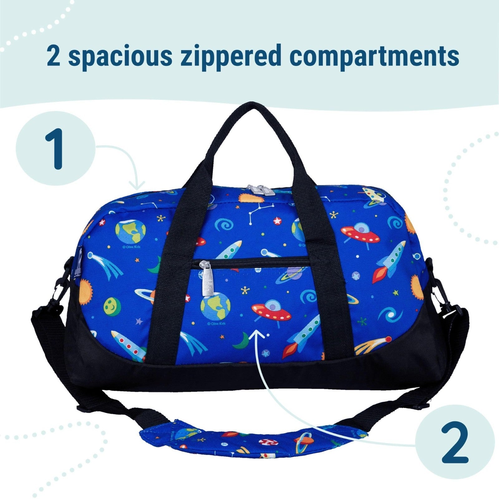 Kids Overnighter Duffel Bag - Lightweight Travel Bag for School & Sleepovers, Du4