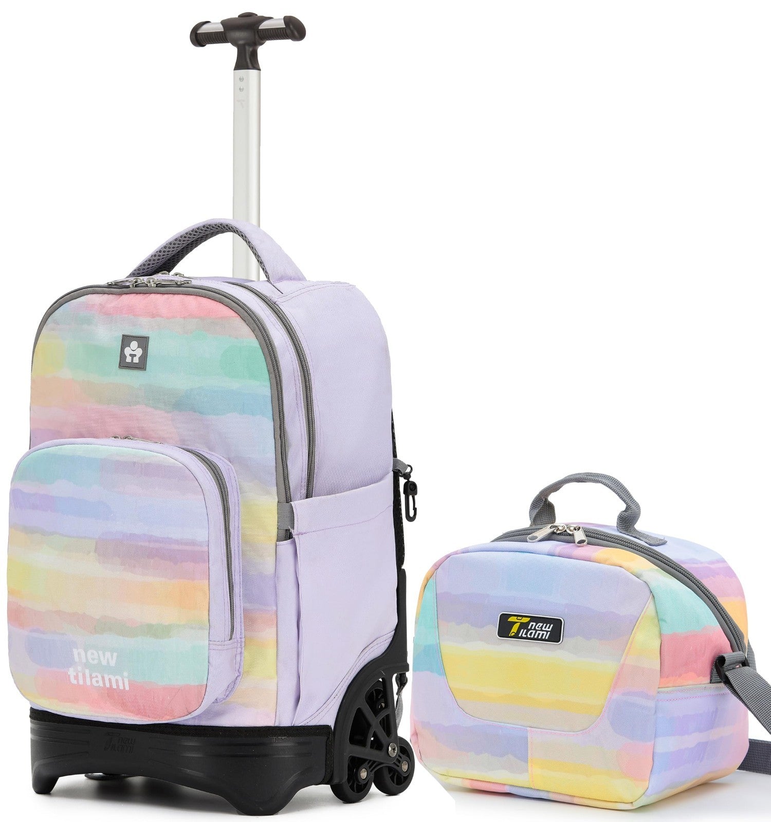 18 Inch Rolling Backpack with Lunch Bag for Kids   School Travel Bag for Boys &1