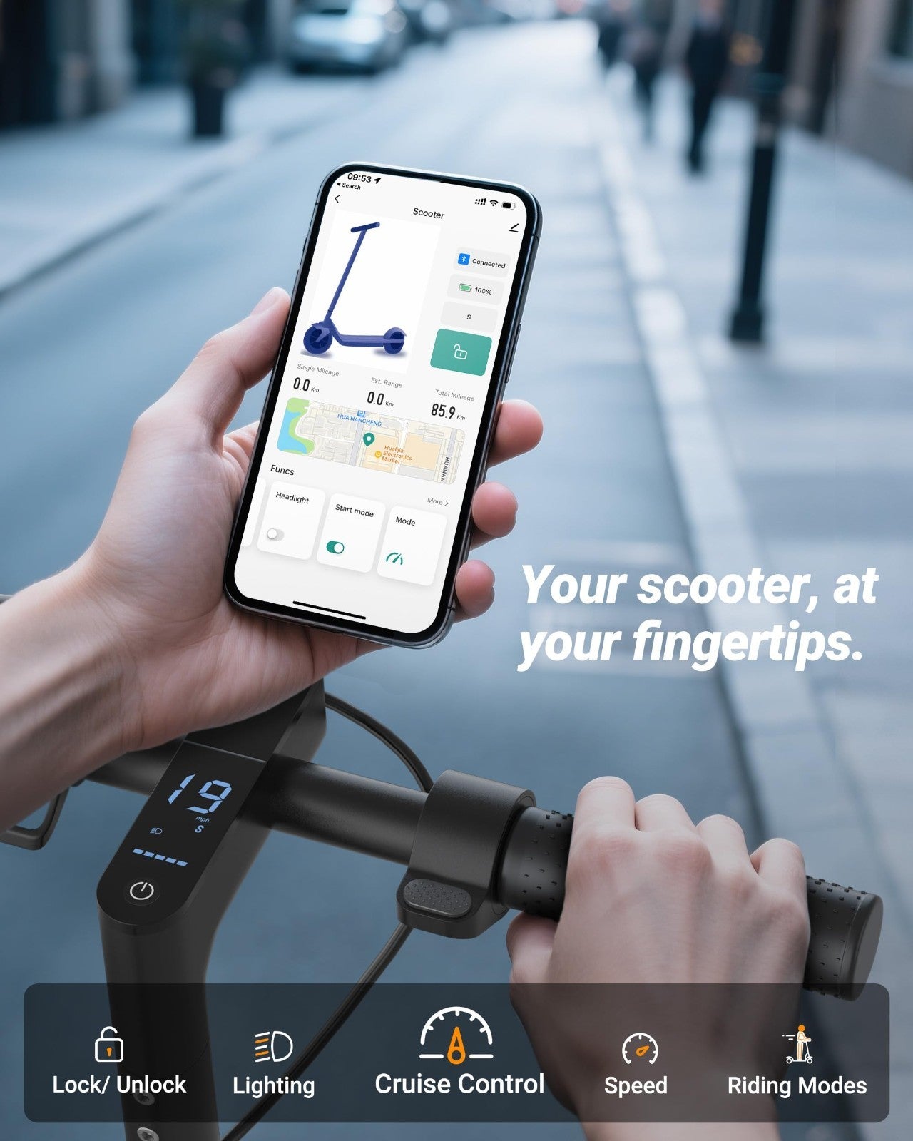 Powerful Electric Scooter 350W-500W, 9-22 MPH, 10-41 Mile Range, Dual Suspension5