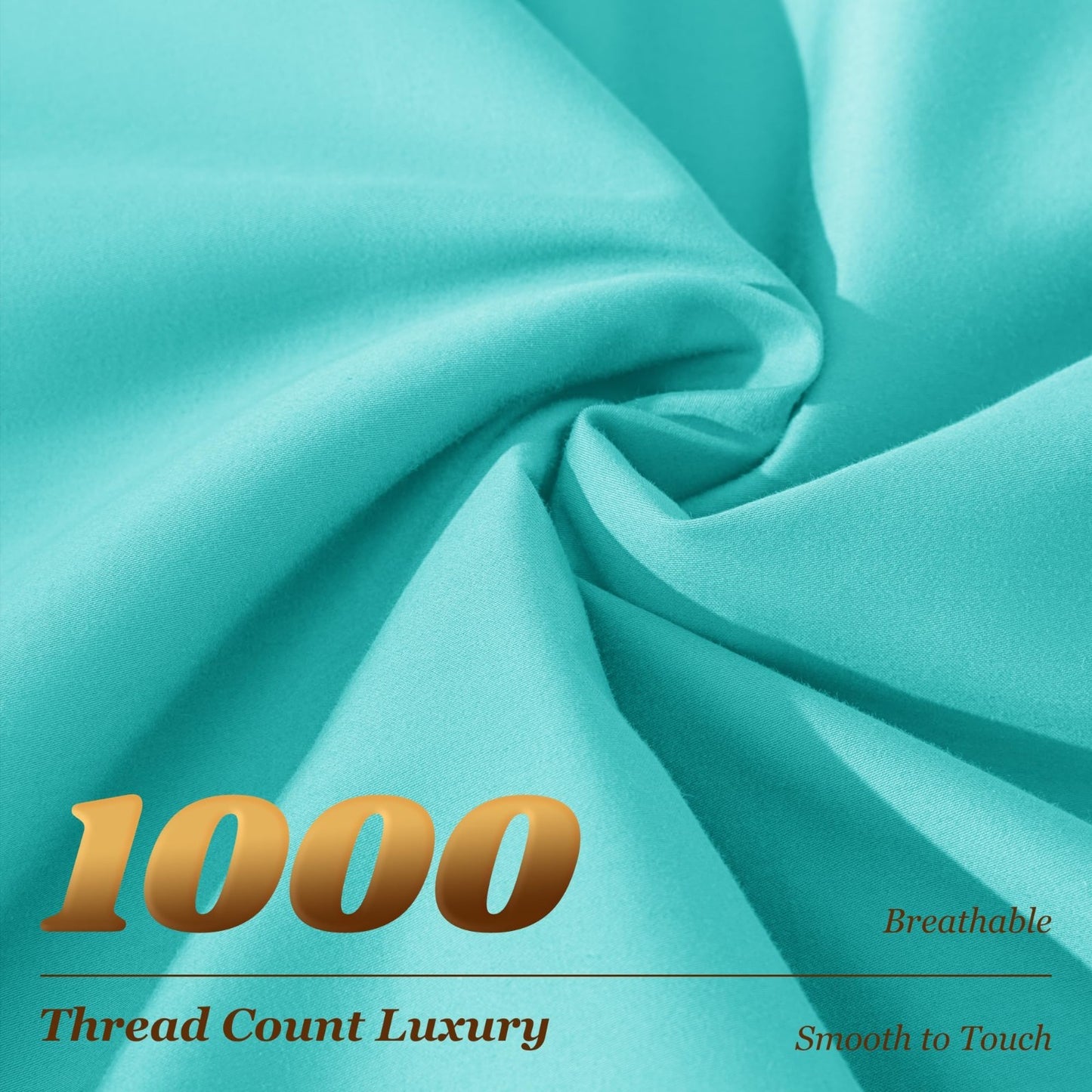 1000 Thread Count 100% Cotton King Size Sheet Set, 4 Piece, Deep Pocket, Soft &3
