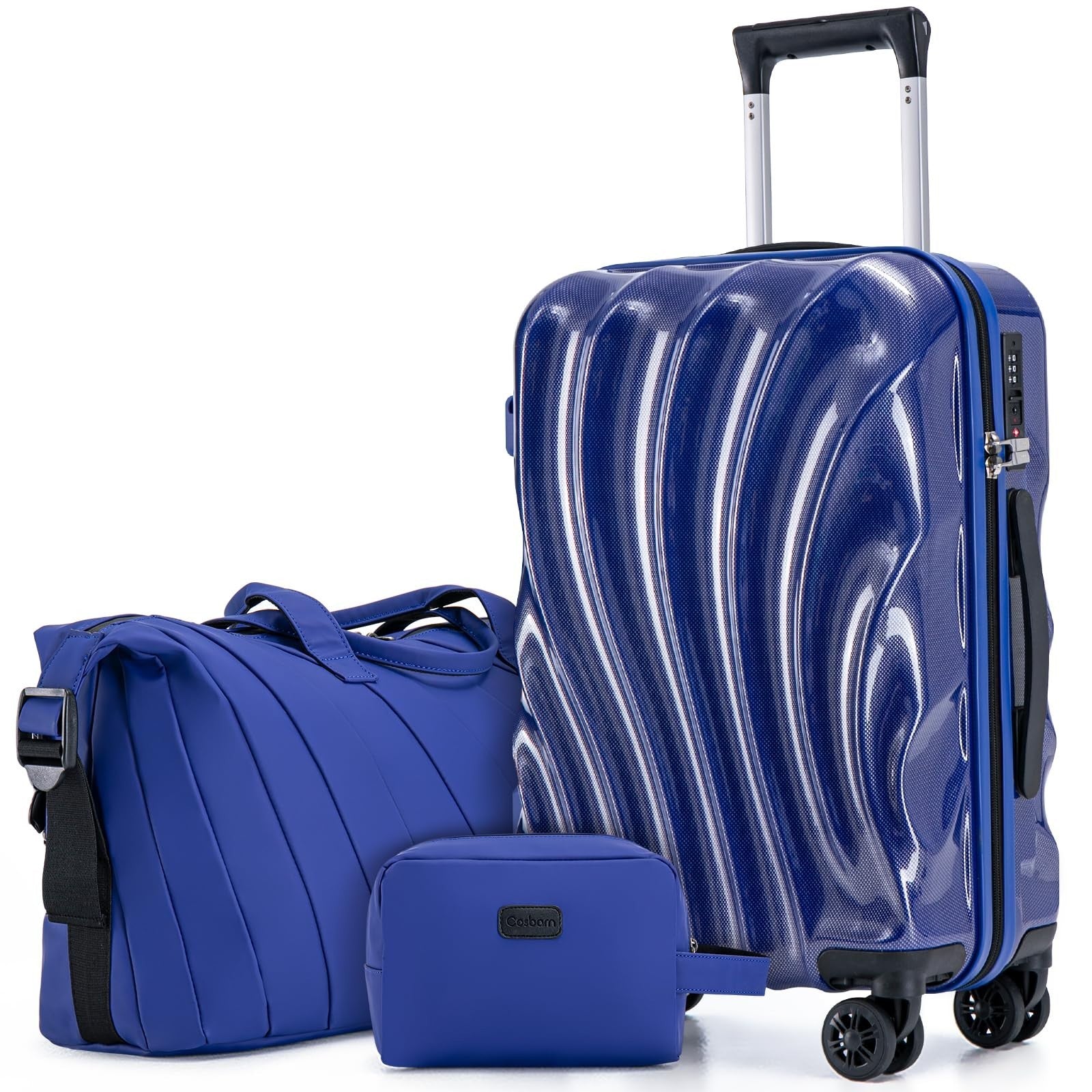 3-Piece Carry On Luggage Set - 22" Hardshell Suitcase, Lightweight, TSA Lock, Sp1