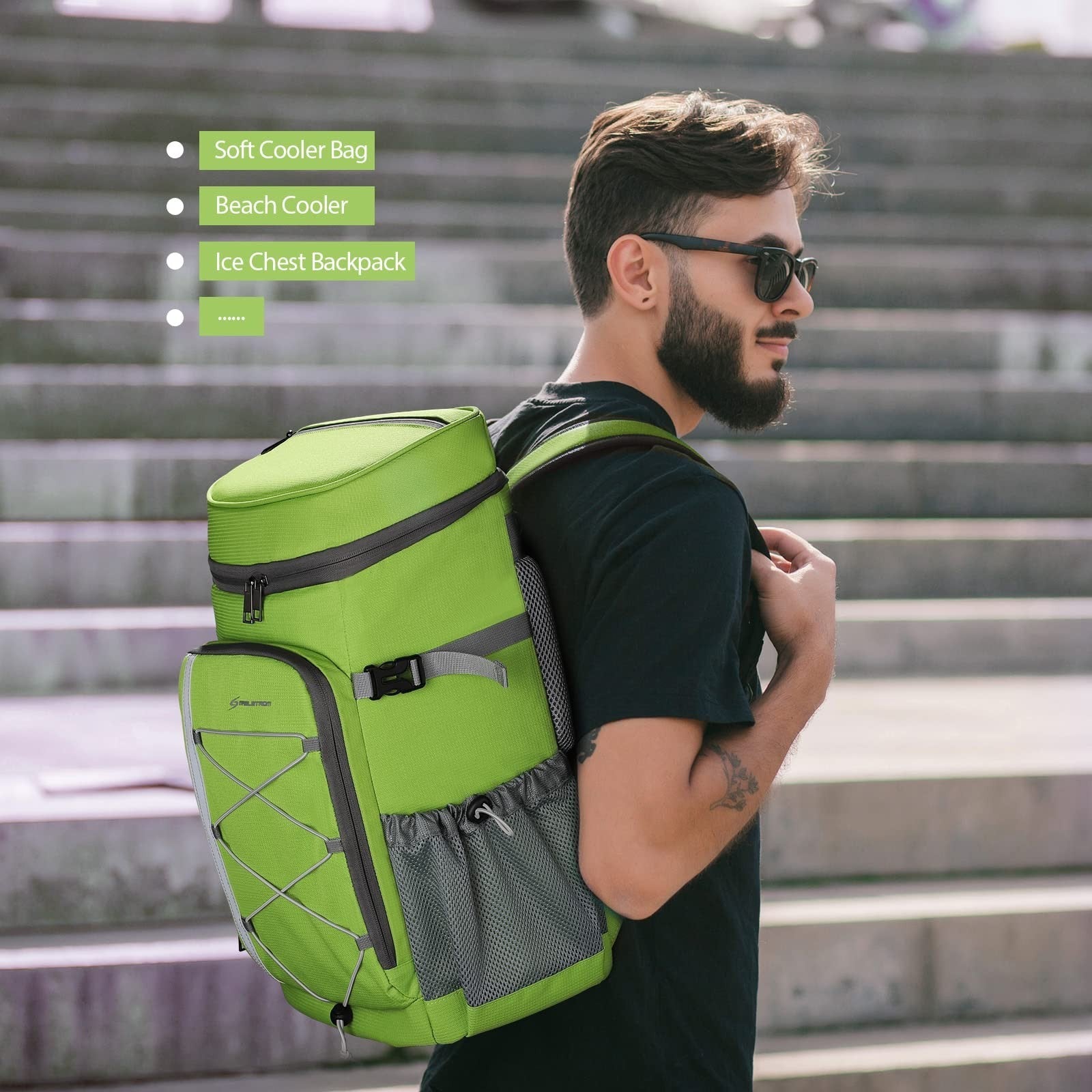 Insulated Soft Cooler Backpack - 35/50 Can Capacity for Camping, Hiking & Beach7