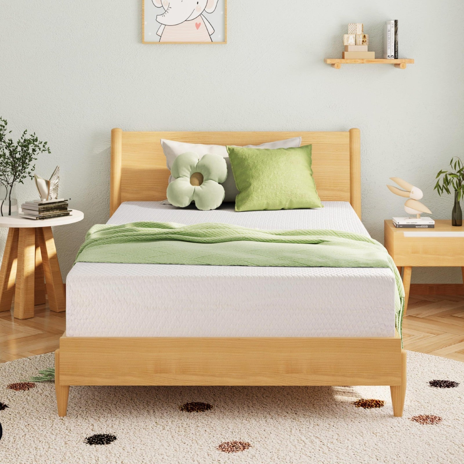 8" Twin Memory Foam Mattress   Cooling Green Tea Gel, Medium Firm, Pressure Reli2