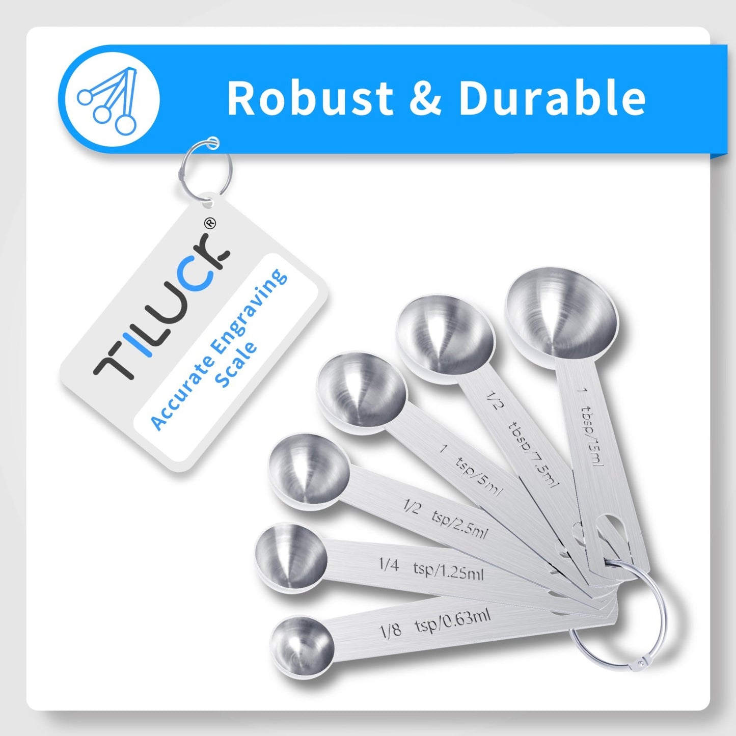 Stainless Steel Measuring Cups & Spoons Set   Nesting Kitchen Tools for Cooking4
