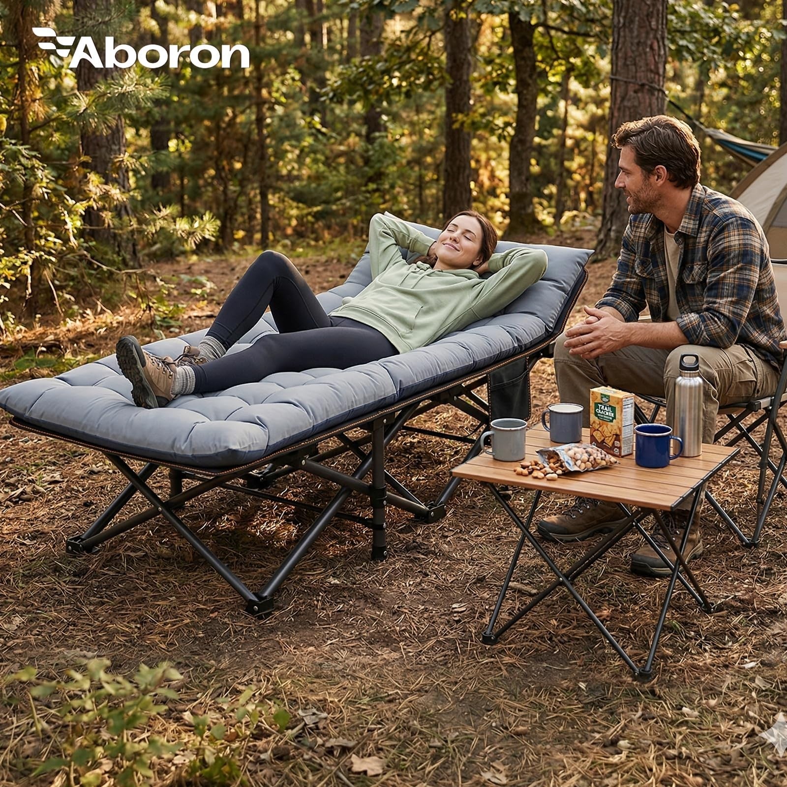 XXL Folding Camping Cot for Adults   32" Wide, 900 lb Capacity, 2 Pack, Removabl2