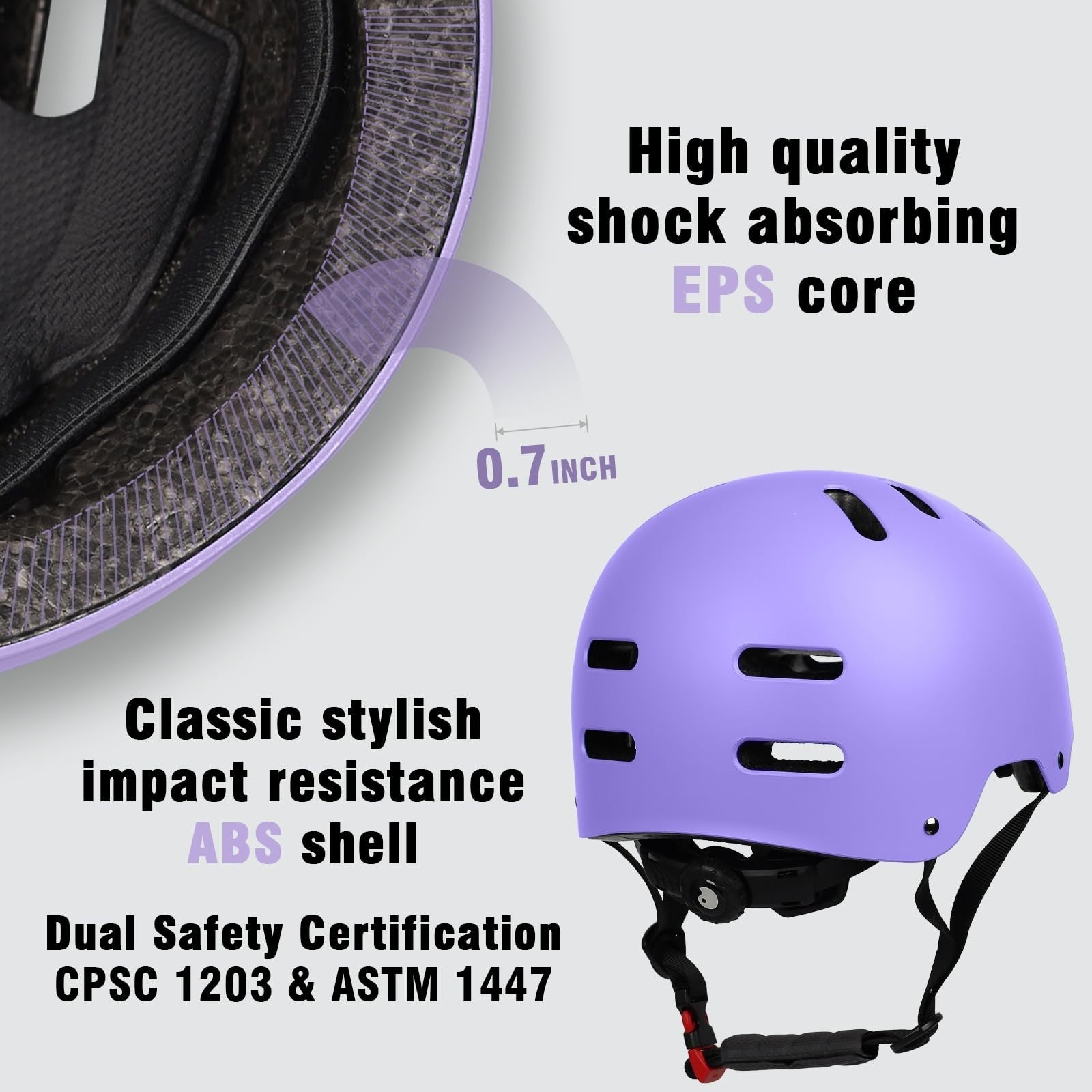 Multi-Sport Helmet for Skateboard, Bike, Scooter - Adjustable, Lightweight, Vent2