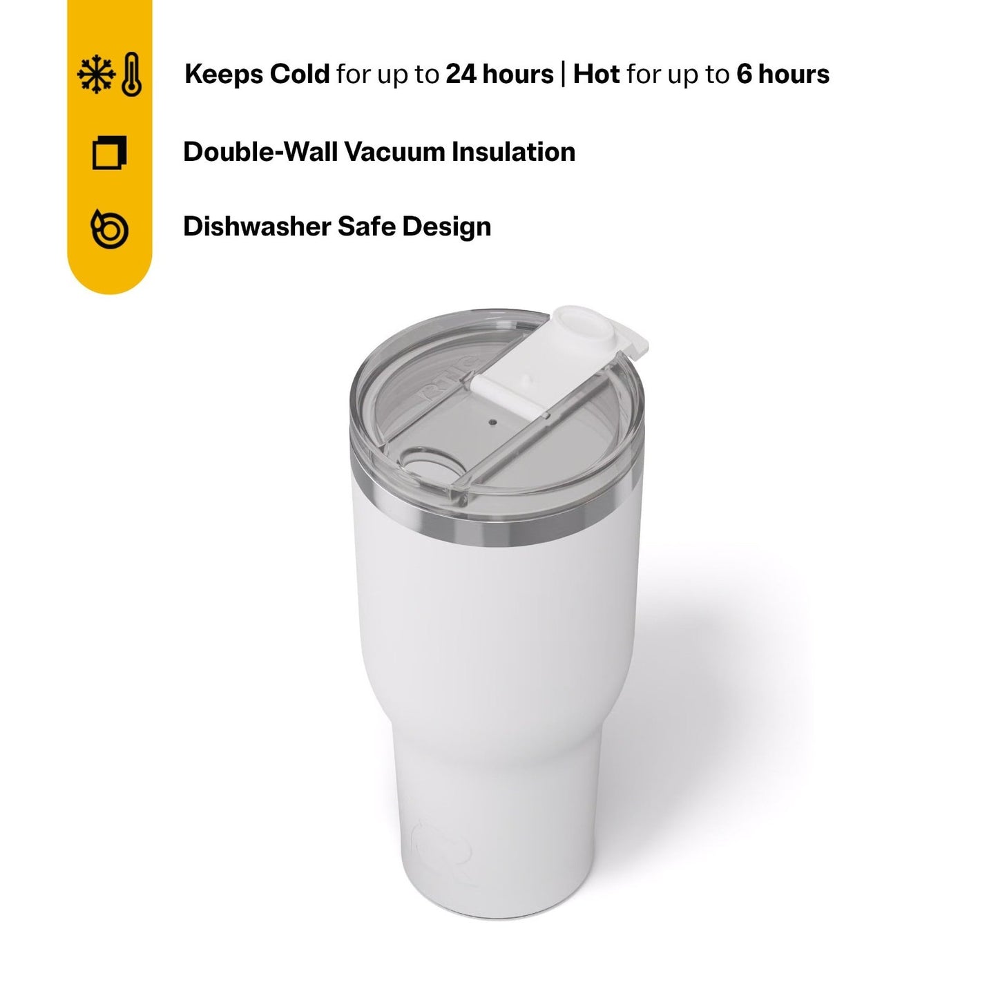 40oz Insulated Tumbler with Lid   Double Wall Vacuum, Ceramic Lined Travel Cup f3