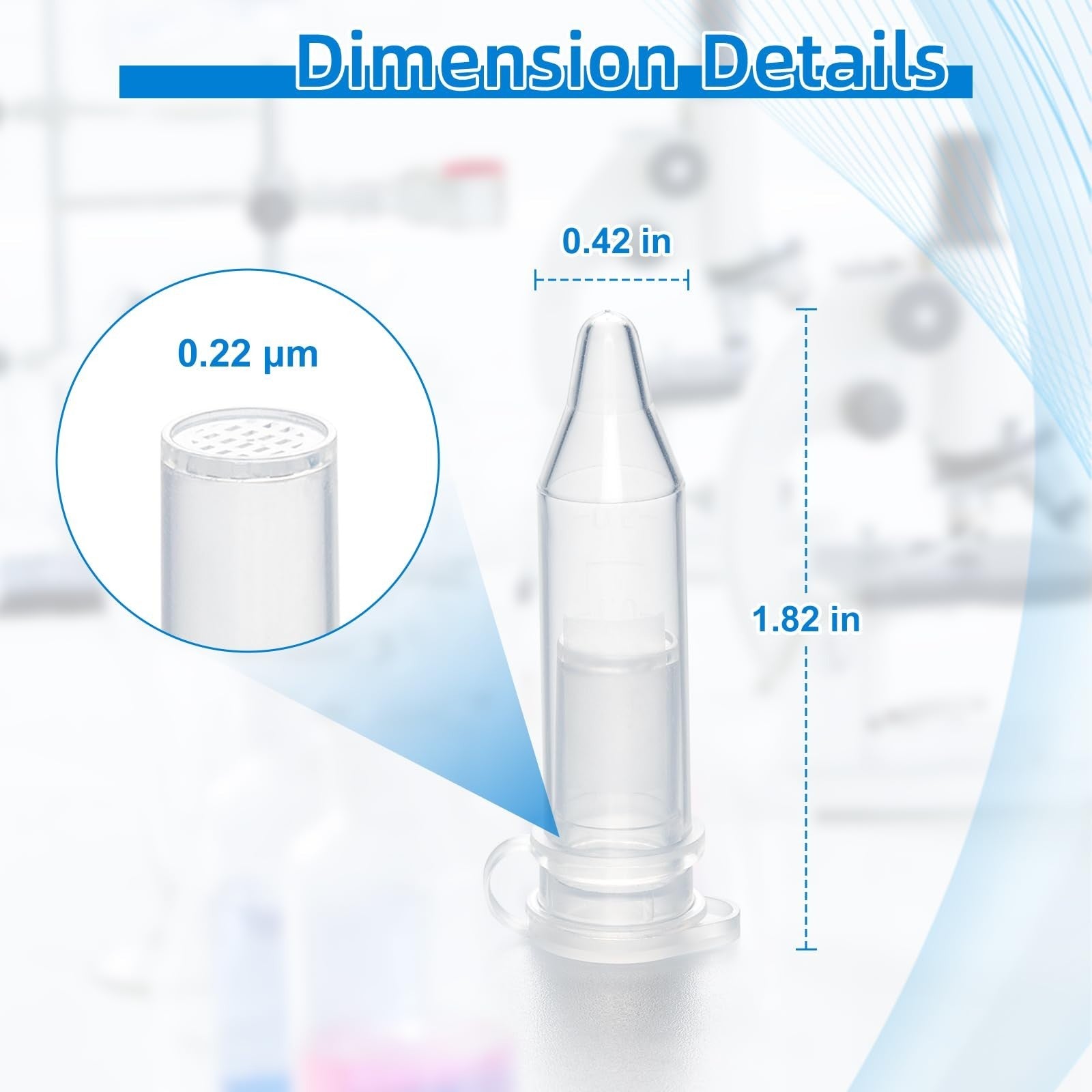 2ml Microporous Filter Column 0.22μm - 25 Sets Lab Filters for Chemical Reagents2