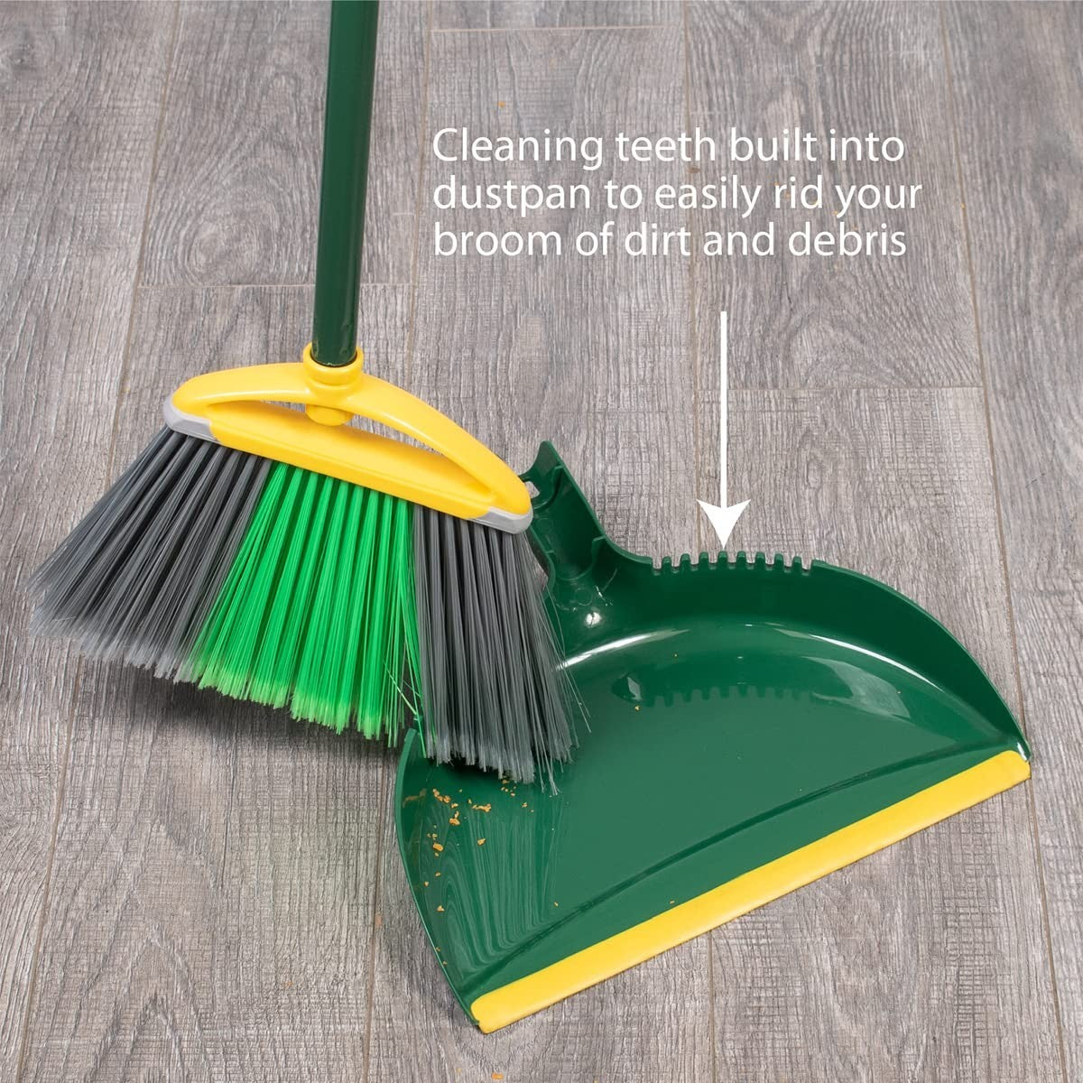 Heavy Duty Jumbo Dustpan 13.2” | Rubber Edge | Clip-On Design for Broom Sticks2