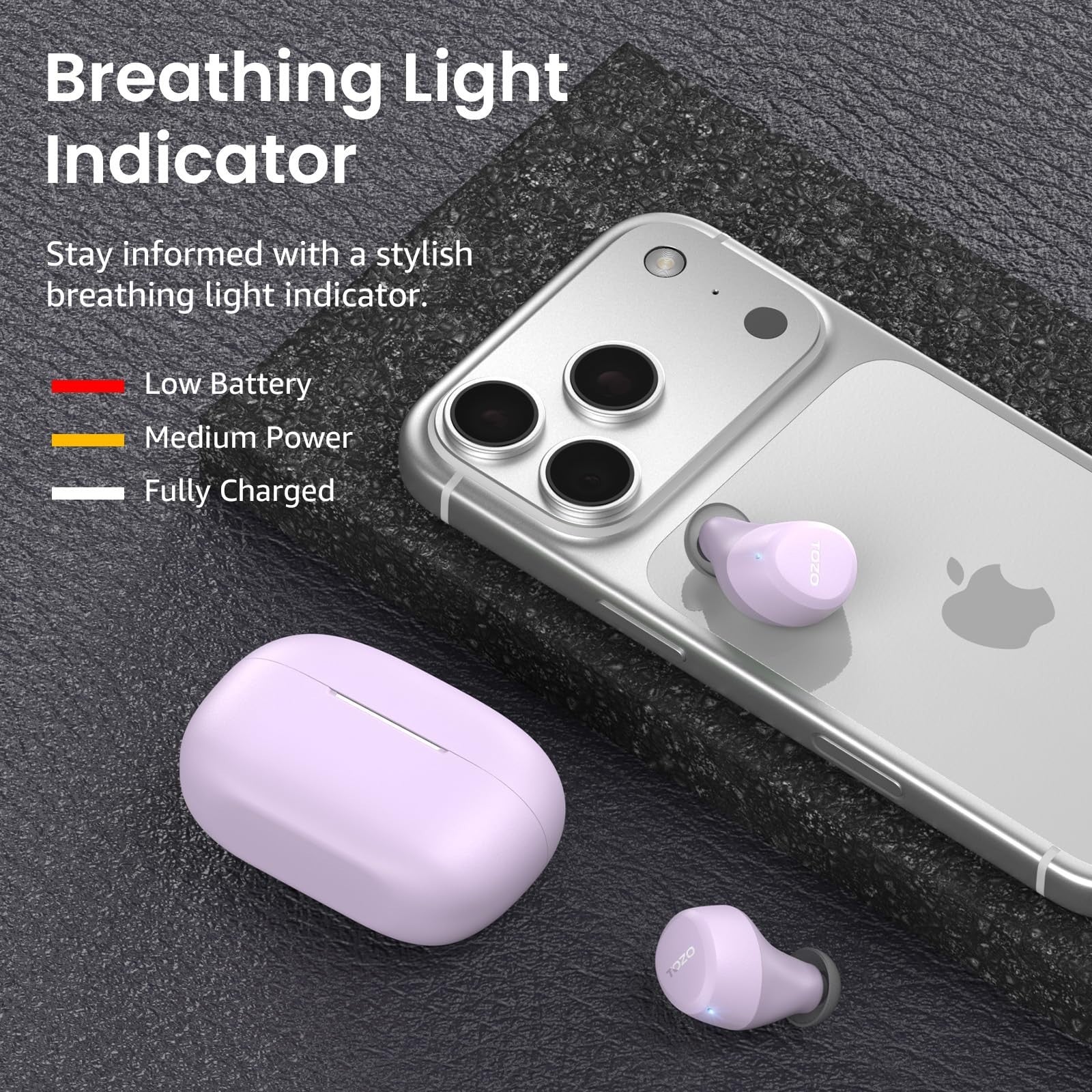 Wireless Earbuds Bluetooth 5.3, Lightweight IPX5 Waterproof Headphones, 2 Mics f5