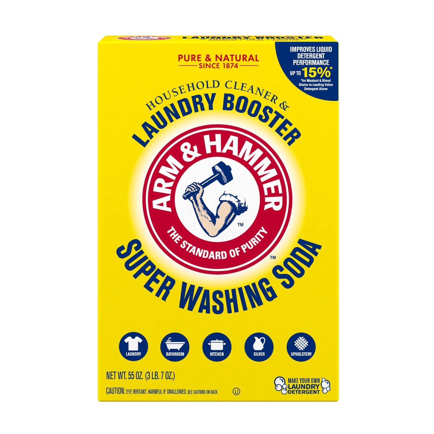 Super Washing Soda for Laundry, Stain Remover, Odor Eliminator, 3 lb Box2