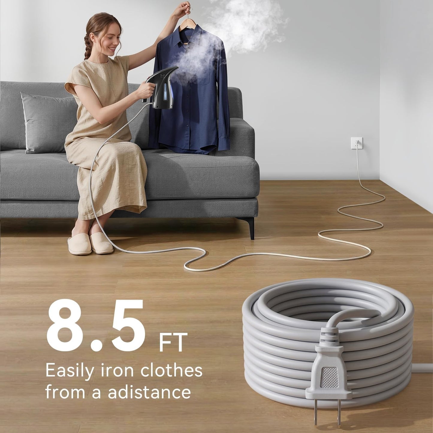 Portable Handheld Clothes Steamer, 1100W, 300ml Capacity, Fast Heat-Up, Travel S4