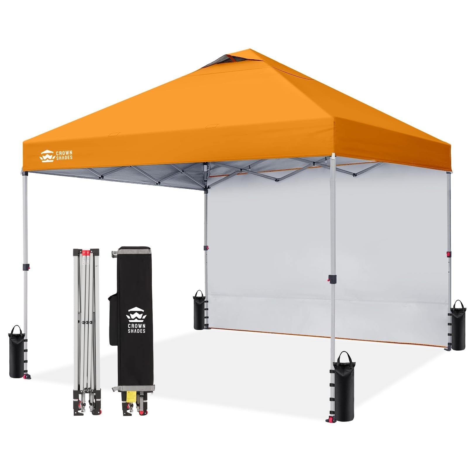 10x10 Pop Up Canopy with Side Wall, Beach Tent, Easy Setup Outdoor Shelter, Sun1