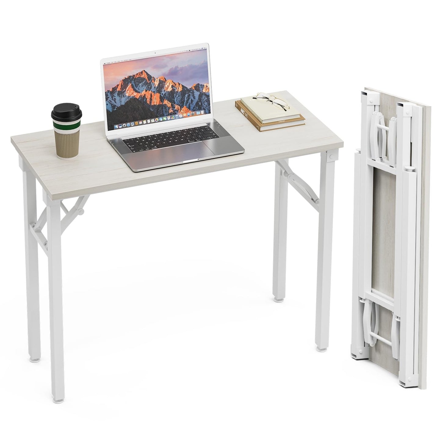 Compact Folding Desk for Small Spaces - 35.8" Portable Office Table, No Assembly1