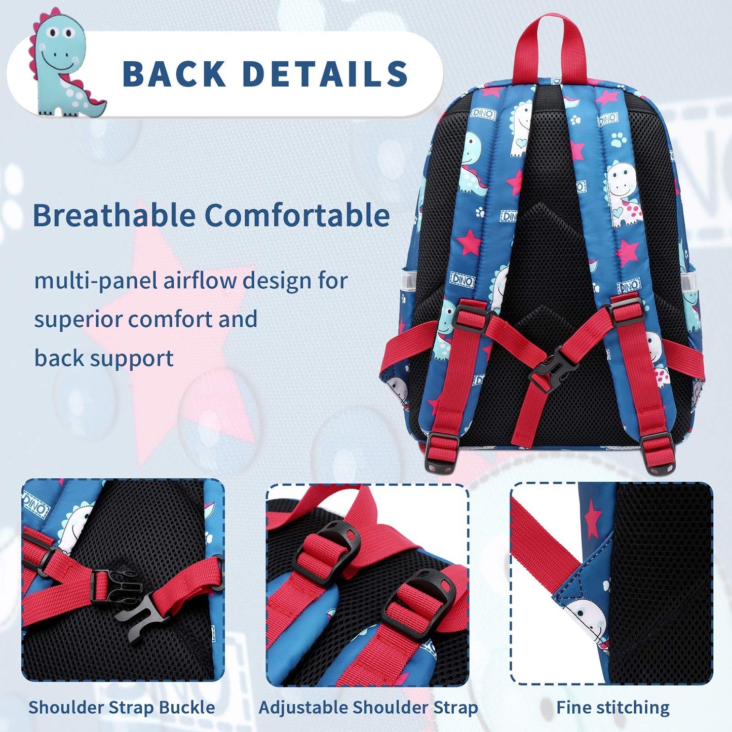 Kids Toddler Backpack with Chest Strap   Durable, Lightweight, Perfect for Boys3