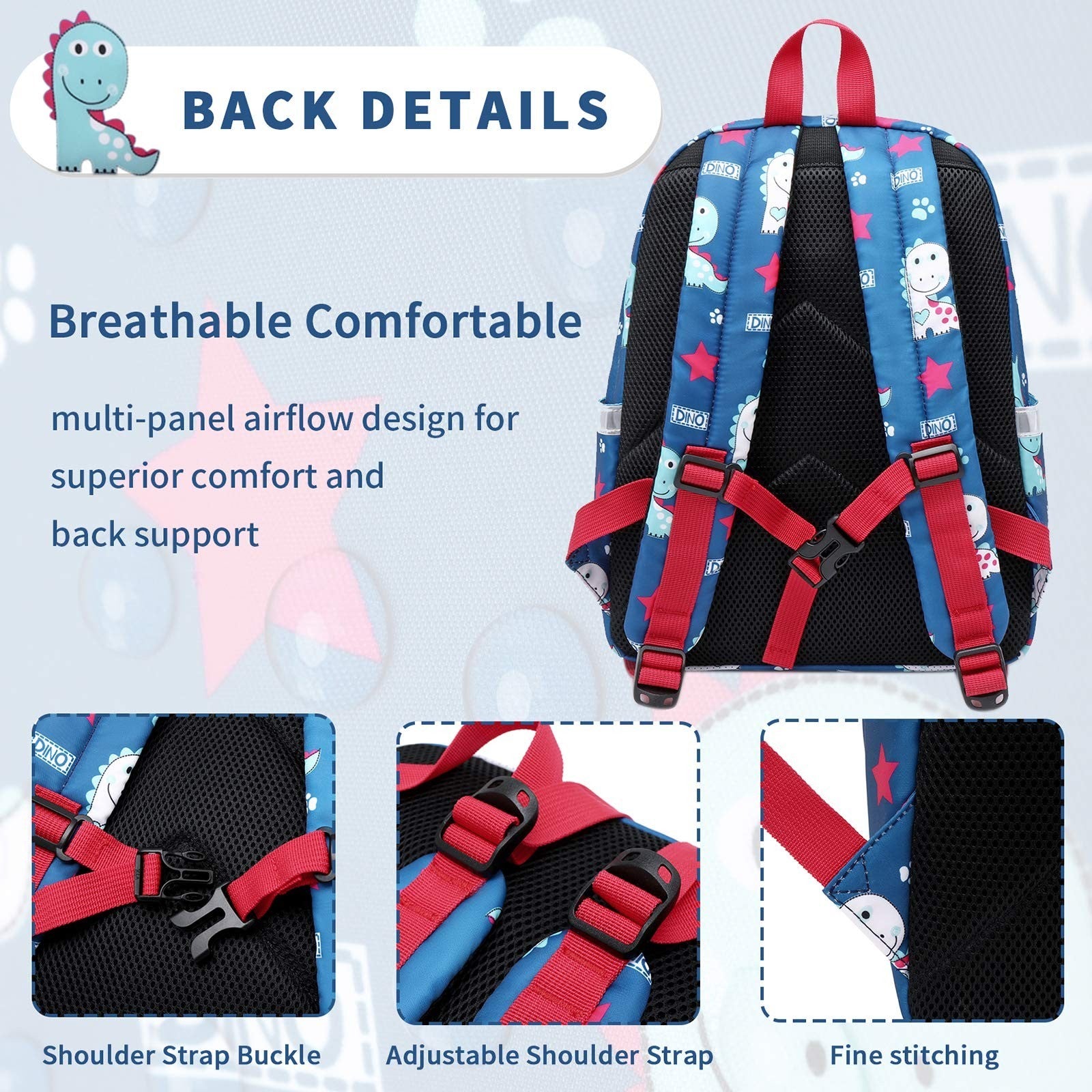 Kids Toddler Backpack with Chest Strap   Durable, Lightweight, Perfect for Boys3