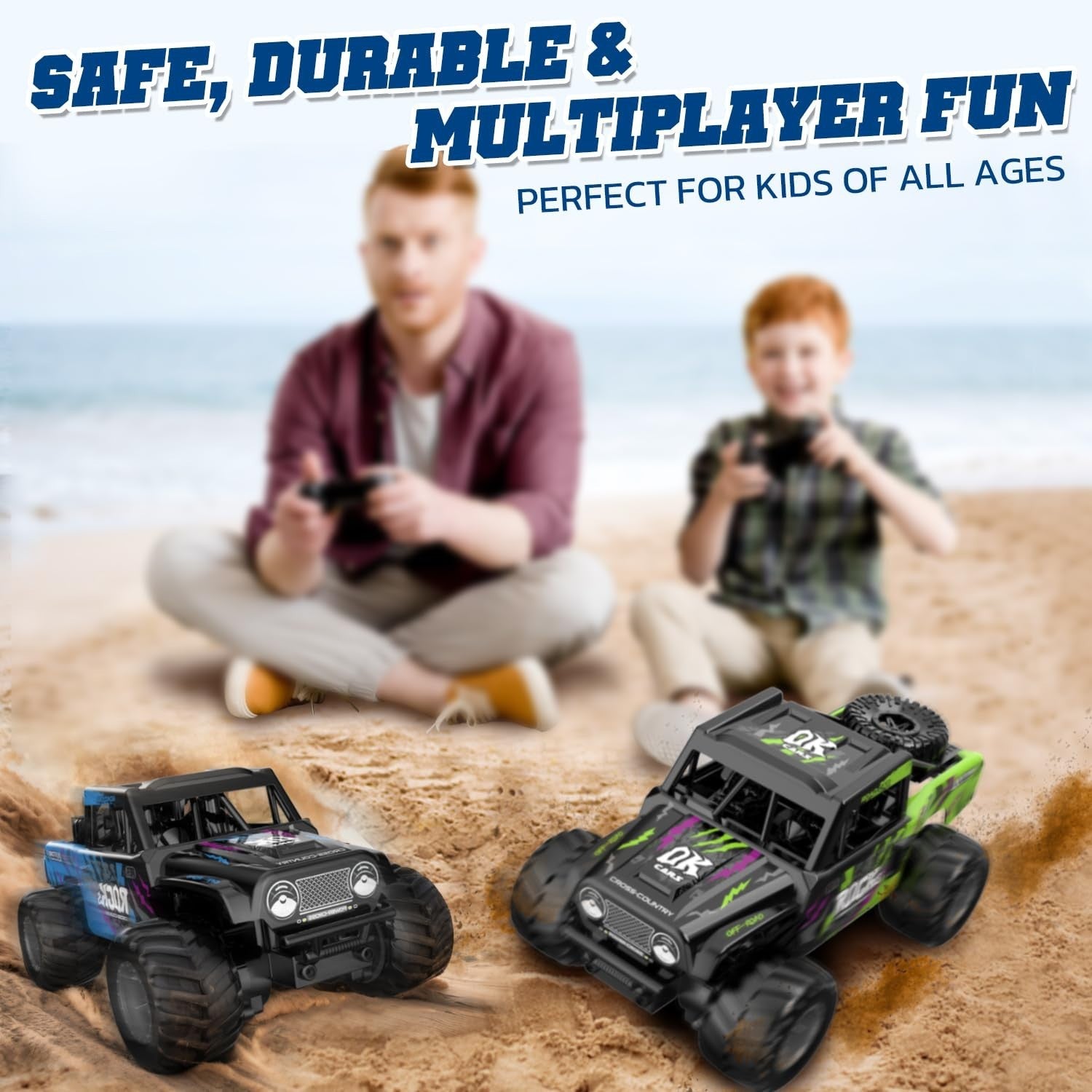 Amphibious Remote Control Car - Waterproof All Terrain RC Truck, 50+ Min Playtim5