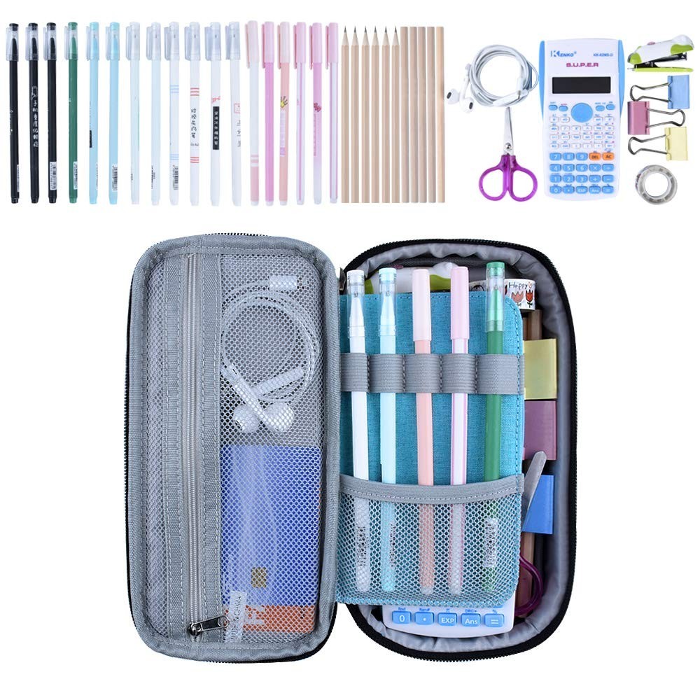 Large Capacity Pencil Case   Multi Functional Storage Pouch for Pens, Markers &2