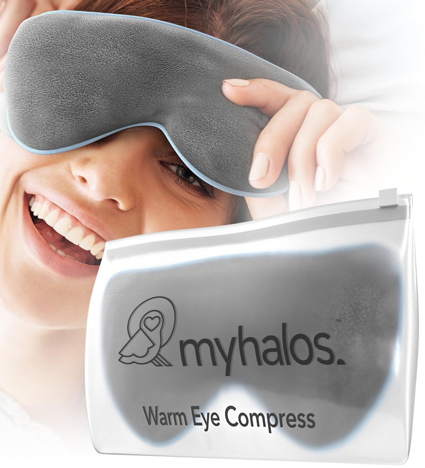 Heated Eye Mask for Dry Eyes & Blepharitis Relief | Reusable Microwavable Warm C1
