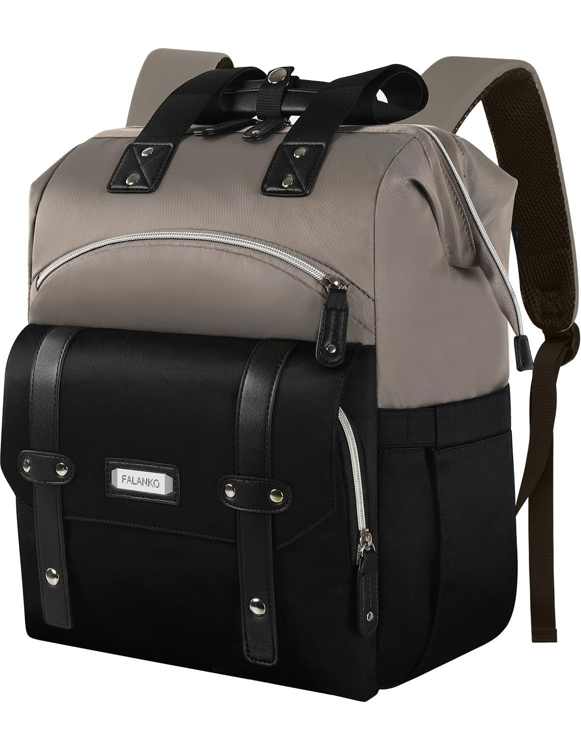 Stylish 15.6" Laptop Backpack for Women   RFID Anti Theft College Work Bag, Grey1