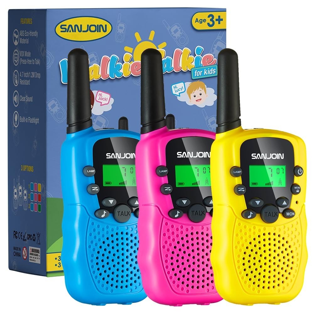 Kids Walkie Talkies   Long Range 3 Miles, Outdoor Toys for Ages 3 12, Perfect Gi1