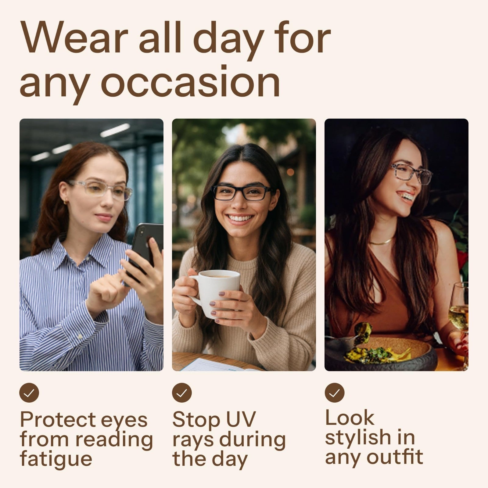 2.5x Professional Reading Glasses - Blue Light Blocking Computer Readers - FSA/H6