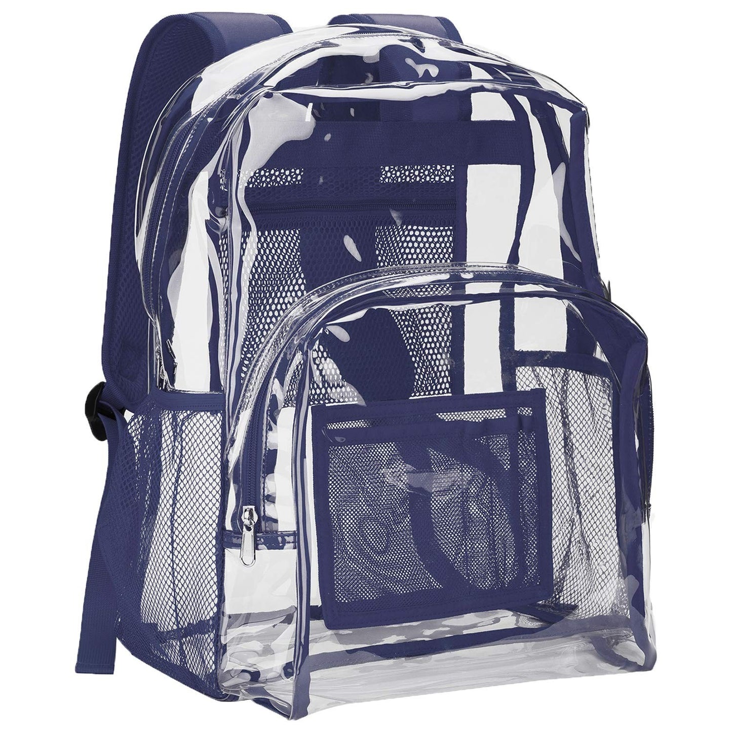 Clear PVC Backpack, Heavy Duty Transparent Bag with Reinforced Straps, Large Cap0