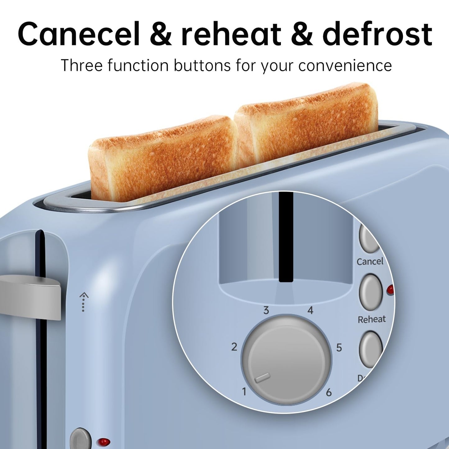 2-Slice Slim Toaster with Long Slot for Bagels & Artisan Bread, 6 Shade Settings5
