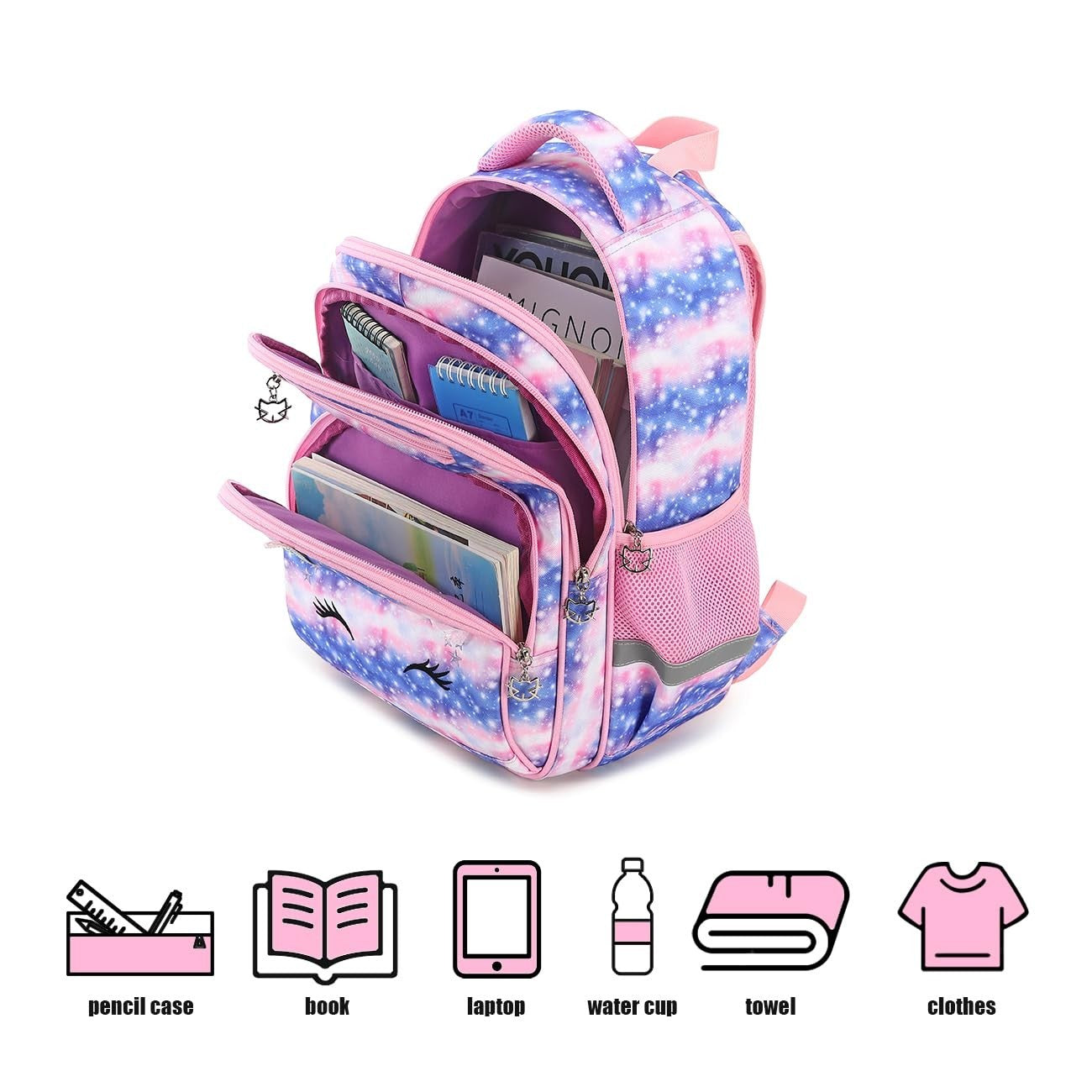 Lightweight Waterproof School Backpack for Kids   Large Capacity Unicorn Design4