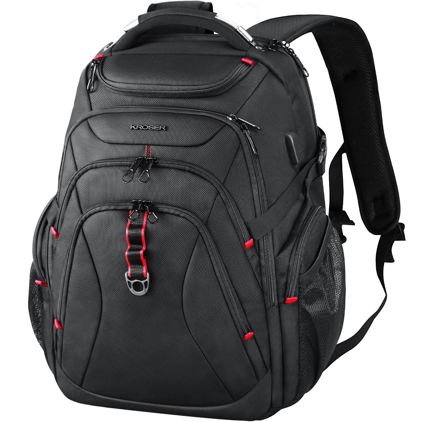 17.3" Travel Laptop Backpack, Water Repellent Business Daypack, RFID Pockets, St4