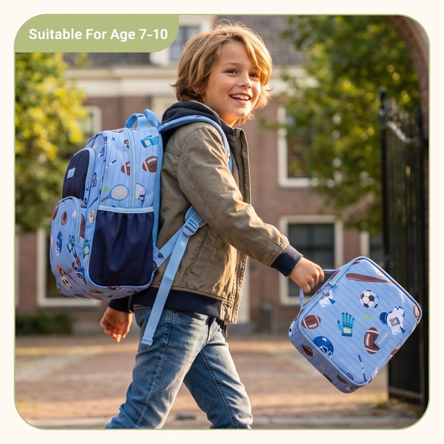 Kids Backpack Set 3PCS for School, Large Capacity 23L, Lightweight, Water-Resist2