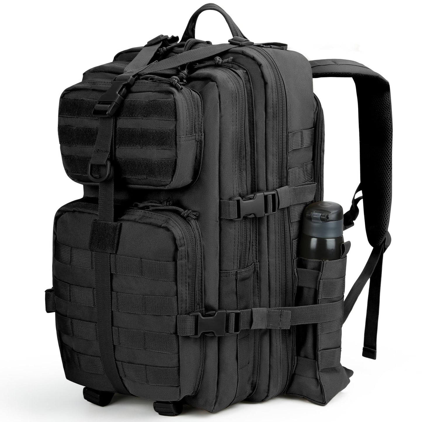 Tactical Military Backpack for Men   3 Day Survival Gear, Black, Outdoor Travel1