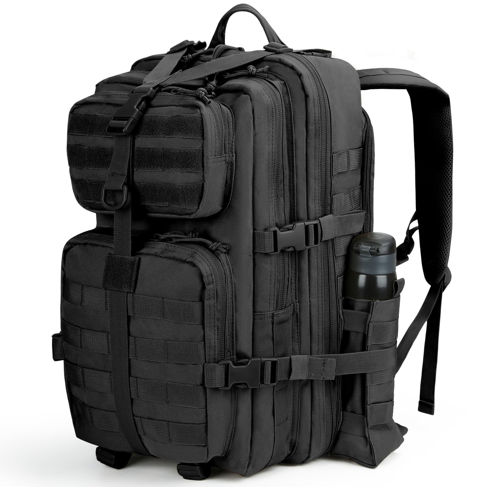 Tactical Military Backpack for Men   3 Day Survival Gear, Black, Outdoor Travel1