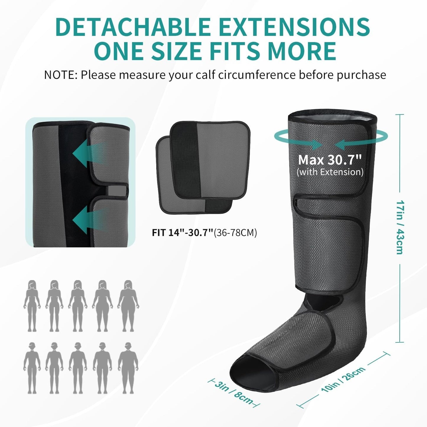 Air Compression Leg Massager for Circulation & Relaxation - Foot & Calf Pain Rel3