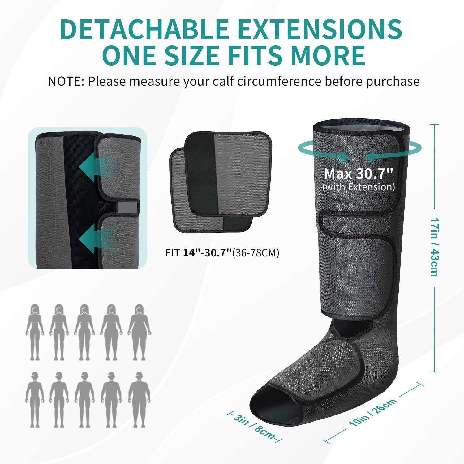 Air Compression Leg Massager for Circulation & Relaxation - Foot & Calf Pain Rel3