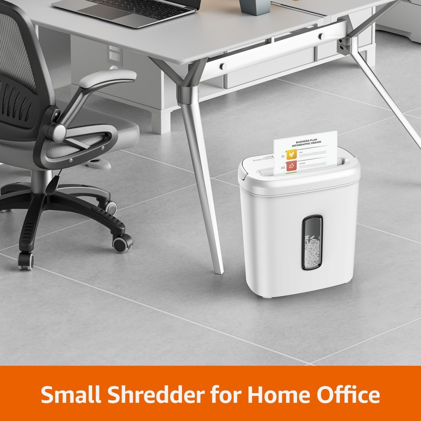 8 Sheet Cross Cut Shredder for Paper & Credit Cards, Heavy Duty Security, White6